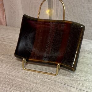 Chic Black and Brown Soap Dish